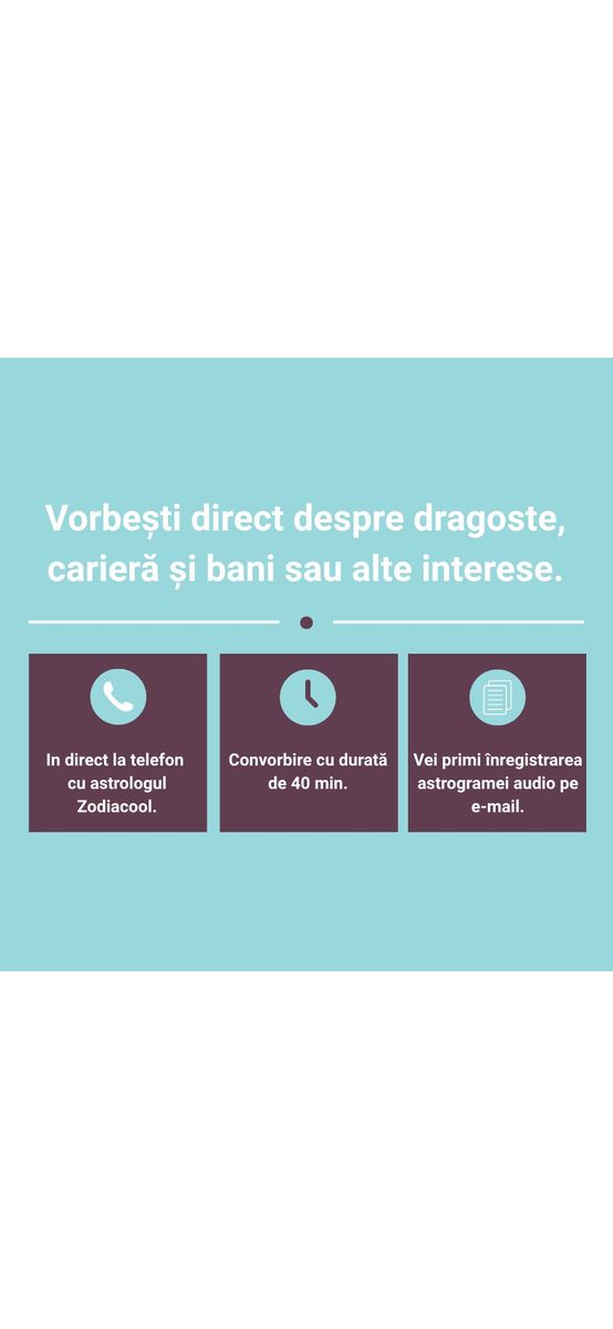 In direct cu astrologul 40 minute la telefon, convorbire pentru astrograma personala